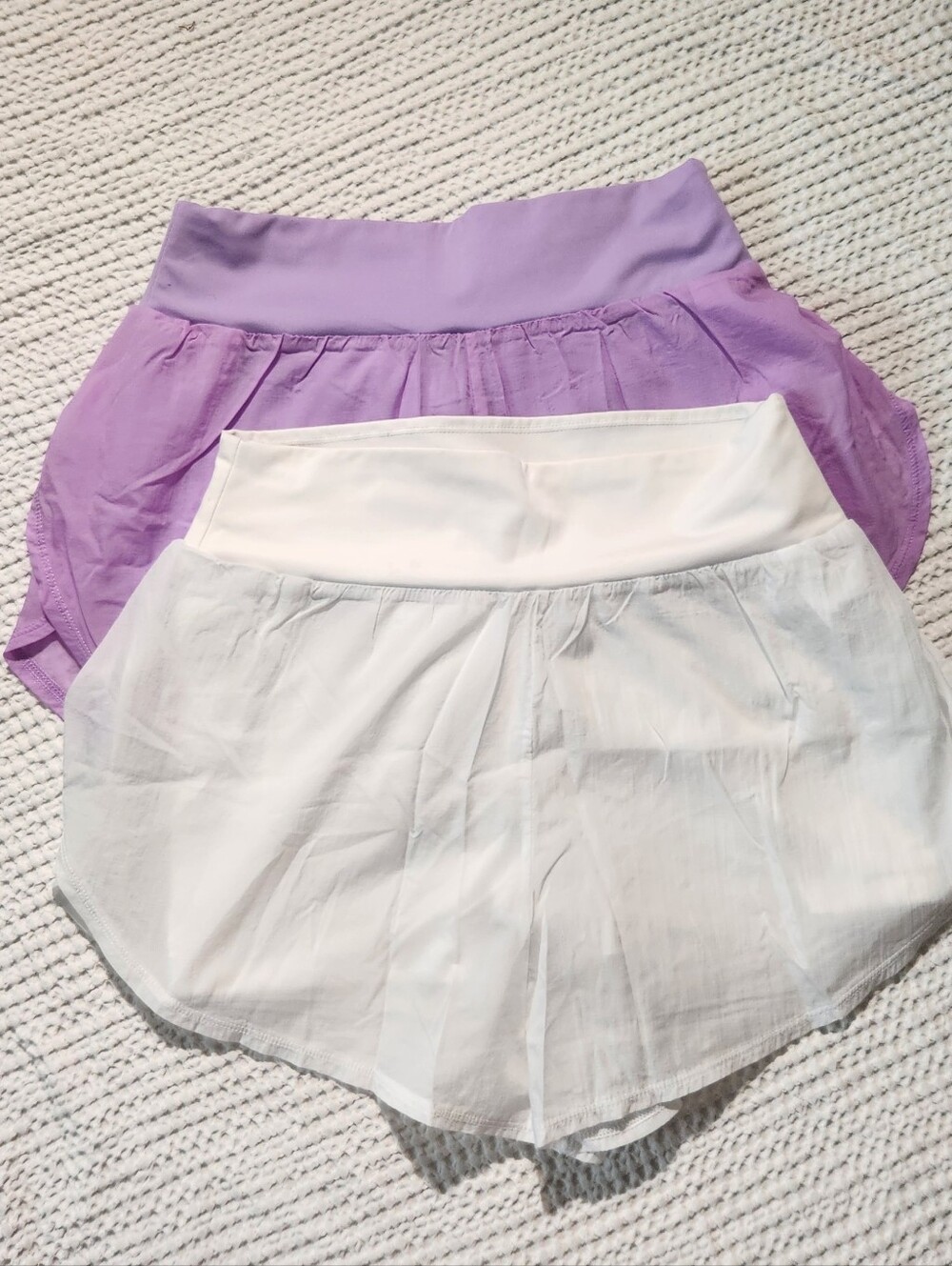 all in motion White and Lavender Athletic Shorts - Picture 2 of 5
